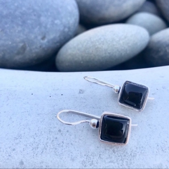 Sundance Jewelry - Sundance sterling Silver EARRINGS black onyx STONE